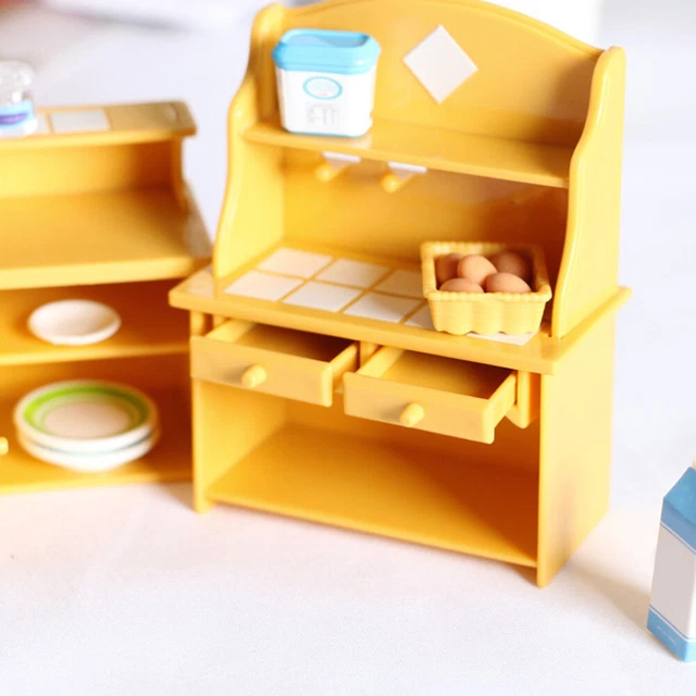 DOLL HOUSE FURNITURE Mini Kitchen Sink Toy Dollhouse Closet Wardrobe £7