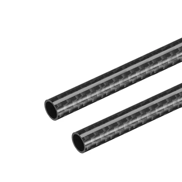 Carbono Fibra Redondo Tubo 8x6x500mm 3K Rollo Envuelto Brillante Superficie 2uds