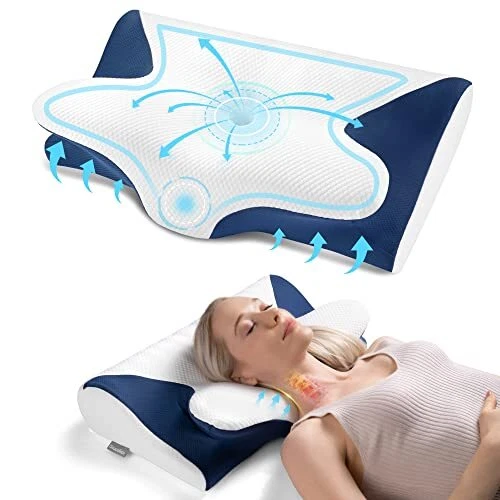 Cervical Pillow Contour Memory Foam Neck Support Ergonomic Orthopedic