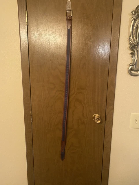 mens tuttle leather and canvas belt 42"