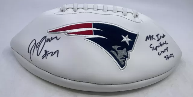 J.C. JACKSON Signed New England Patriots Logo Football AUTO PSA STICKER ONLY