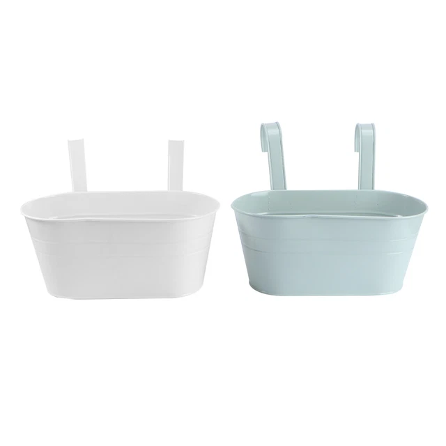 2 Pcs Mini-pot De Plantes Pot De Fleurs Suspendu En Étain Décor D'époque Tenture