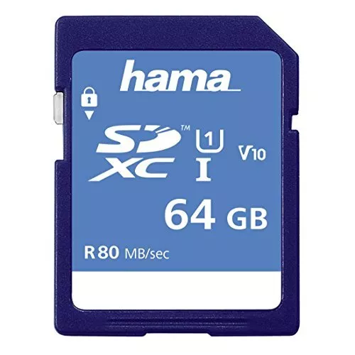 Hama SDXC 64GB - memory cards (Blue, Secure Digital Extended Capacity (SDXC), UH