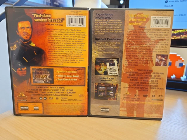 Fastuful A FISTFUL OF Dollars & For a Few Dollars More DVD 2 Clint Eastwood ...