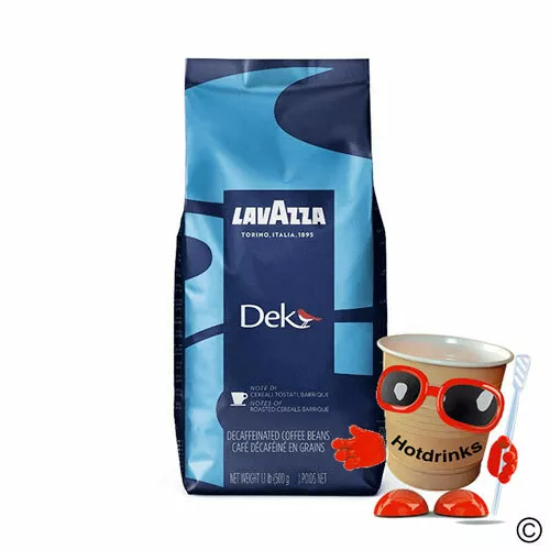 500g Bags, Pouches of LavAzza Dek, Decaf, Decaffeinated Espresso Coffee Beans