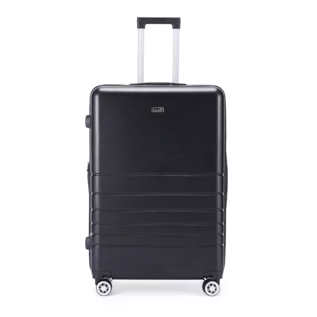 Kate Hill Bloom Luggage Large Wheeled Trolley Hard Suitcase Black 120-139L