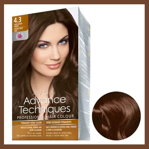 COLORATION Cheveux CHATAIN Foncé Doré 4.3  AVON COLOUR NEUF