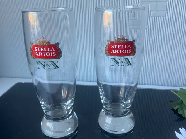 2x ANNO 1366 Stella Artois N.A Half Pint Beer Glasses Drink Lager Glassware284ml