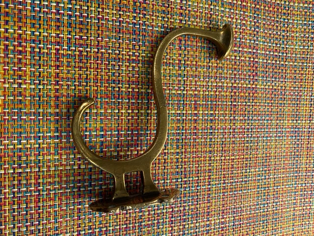 Antique Brass Coat Hook, Double Hook – Circa 1900