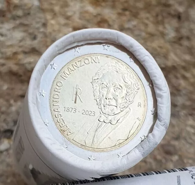 2€ Conmemorativa Italia 2023 "Alessandro Manzoni". Sin Circular