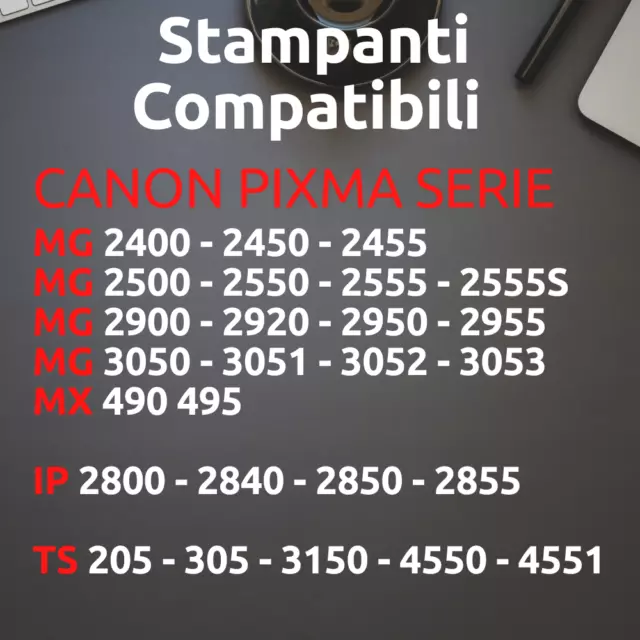 Cartucce PG 545XL 545 XL Nero compatibili per Canon Pixma T205 T305 T3150 TR4550 3
