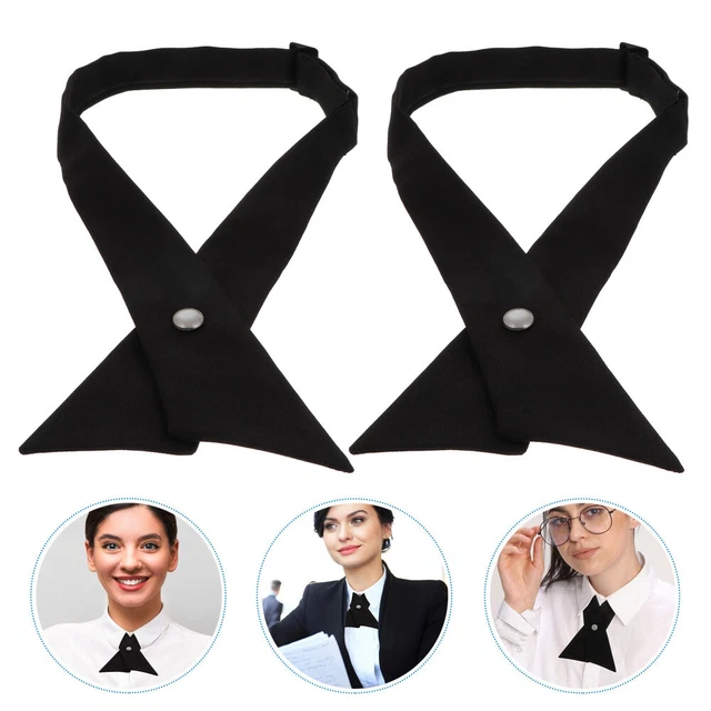2 PCS Bow Tie Boy Uniform Tie Girl Black Necktie Girl Pet Campus Men Women