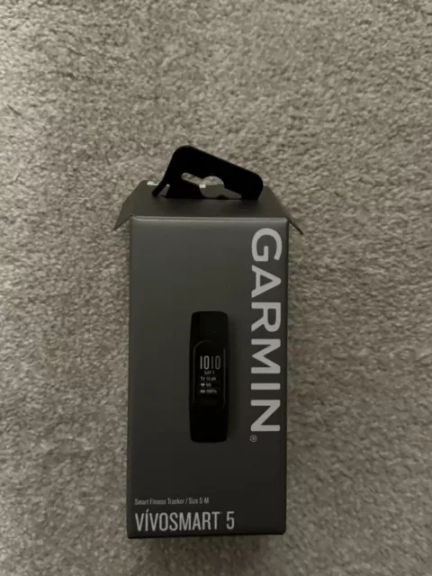 Garmin Vivosmart 5 Fitness Tracker Watch, Size S-M, Colour Black