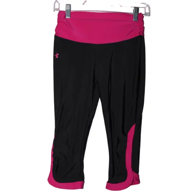 UNDER ARMOUR WOMENS HeatGear Legging Pants Trousers Pink White Size Medium  £16.99 - PicClick UK