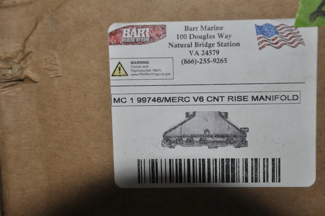 Barr Marine MC 1 99746 Merc V6 CNT Rise Manifold