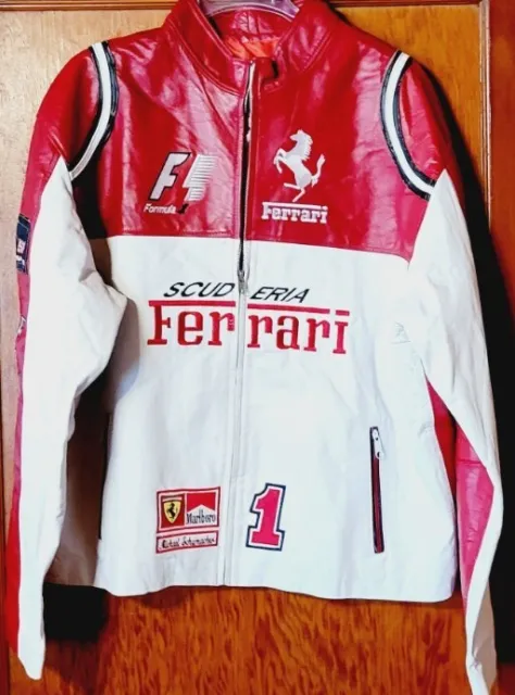 Scuderia Ferrari Formula 1 Michael Schumacher Leather Jacket XXL RARE Marlboro