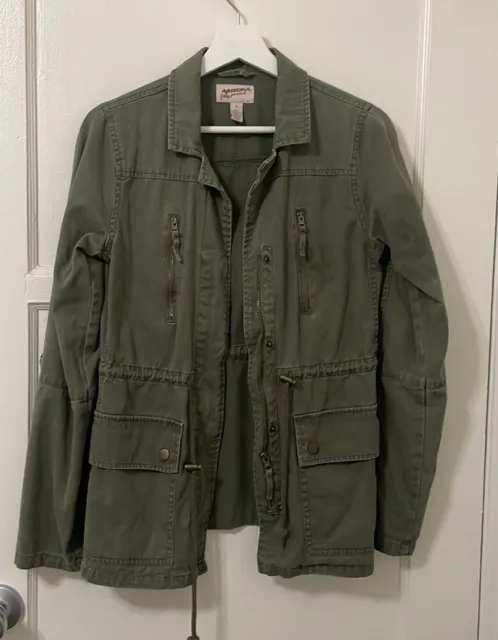 Arizona Jean Co. Women's Military Green Jacket! Size M army cargo zipper pockets