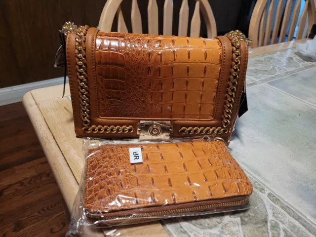 LEATHER CROCODILE Handbag set $65.00 - PicClick