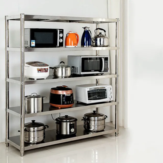 4, 5 Tiers Commercial 304-Grade Heavy Duty Stainless Steel Kitchen Shelving Unit