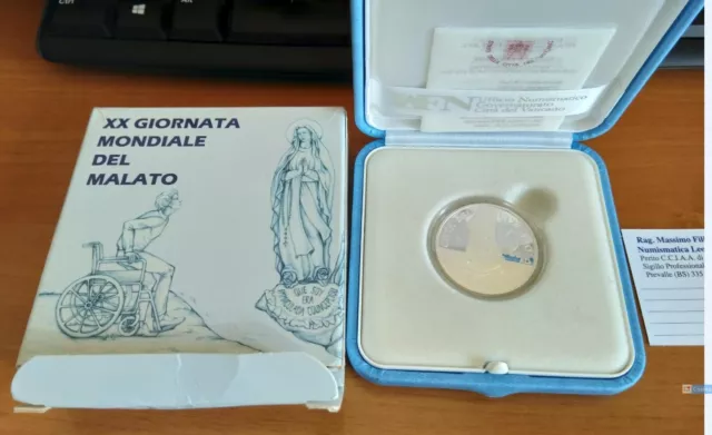 NL* VATICANO BENEDETTO XVI 10 Euro Argento 2012 GIORNATA MONDIALE MALATO PROOF