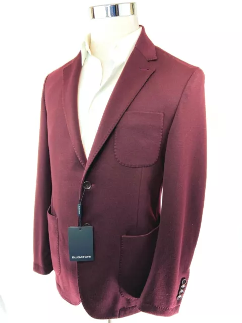 Bugatchi Jersey Stretch Burgundy 2 Button Blazer Sport Coat Mens 38R NWT $495 2