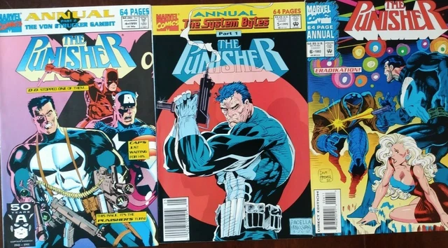 The Punisher Annual #4-6 Marvel 1991-93 Comic Books