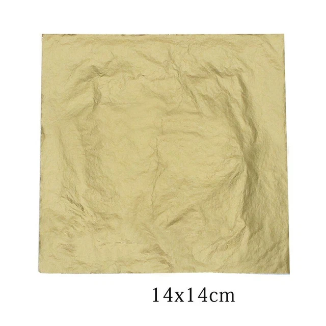 100 X Gold Silber Kupferfolie Papier Blatt Blätter Kunst DIY Craft Gleiten Heim