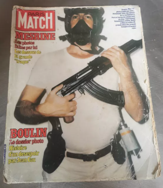 PARIS MATCH 1590 / MORT DE JACQUES MESRINE / Parfait état / Sous blister / 1979