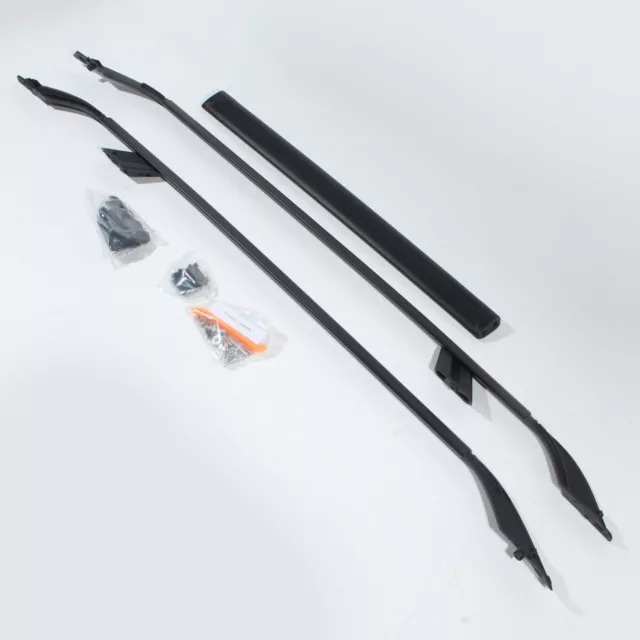 Rd1664 Black Aluminium Car Roof Rails Kit Set For Land Rover Freelander 2 06-15