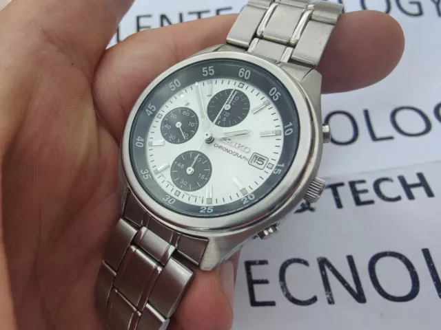 SEIKO PANDA SND219 Quartz Watch Chronograph Date 39mm 7T92-0CC0 EUR 450,00  - PicClick IT