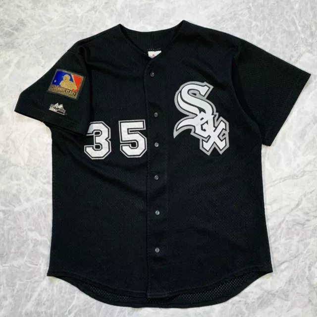 90's Frank Thomas Chicago White Sox Majestic MLB Jersey Size Large – Rare  VNTG