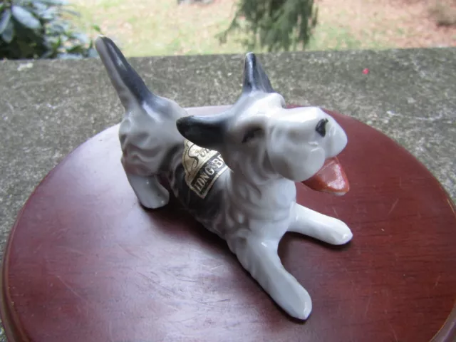 Vintage Porcelain Dog- Souvenir from Long Beach NJ- Terrier- Japan ~2 5/8” H