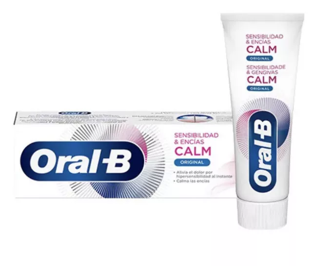 Lot de 3 Oral B Dentifrice CALM sensibilité et gencives 75 ml