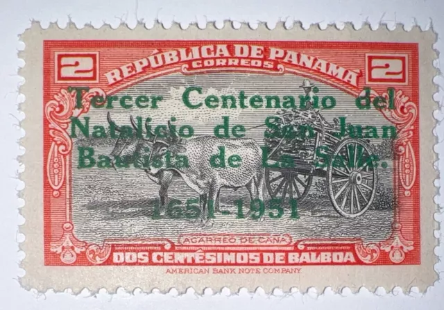 Travelstamps: Panama OP Stamps - 2c Overprint Mint OG NH Tercer Centenario Op