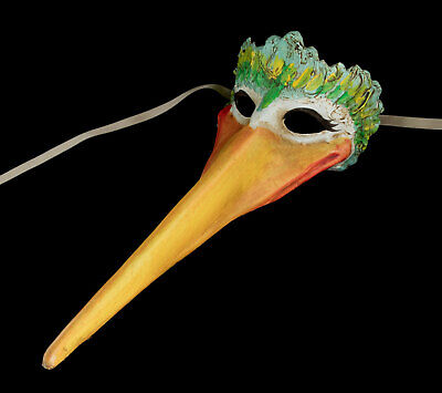 Mask from Venice Bird Choose Long Bec Paper Mache Handmade Single 1703 - W7 3
