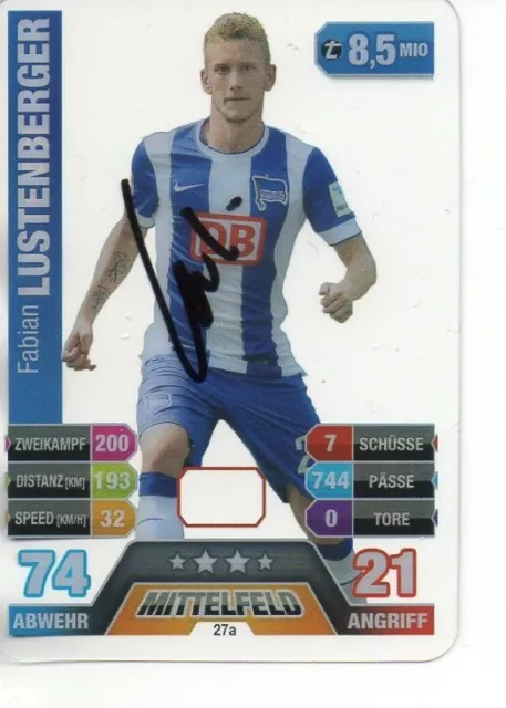 Original signierte Trading Card Fabian Lustenberger Hertha BSC Berlin