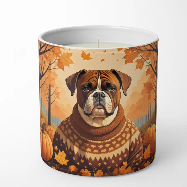 Boxer Fall Pumpkin Spice Scent 10 oz Decorative Soy Candle DAC1026CDL