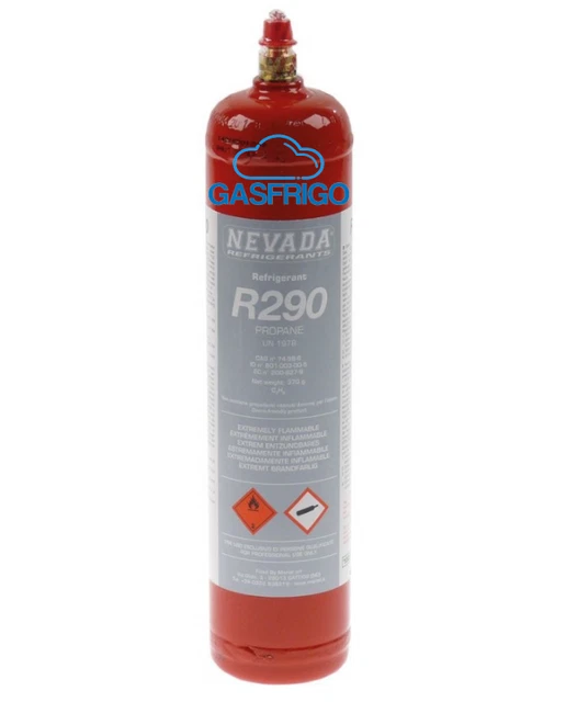 REPORSHOP - 1 refrigerant gas cylinder R290 hose 370g valve propane
