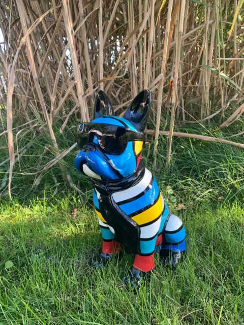 französische bulldogge mit Brille XXXL, Designer Deko, Pop-Art