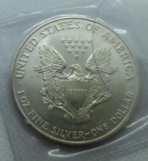 1998 USA EINE UNZE SILBERADLER EIN DOLLAR Liberty IN NAHEZU NEUWERTIGEM ZUSTAND