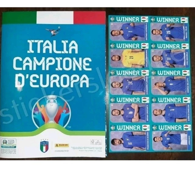 Album Panini EURO 2020 Italia Campione D’Europa – Complet VIDE – Poster Inclus