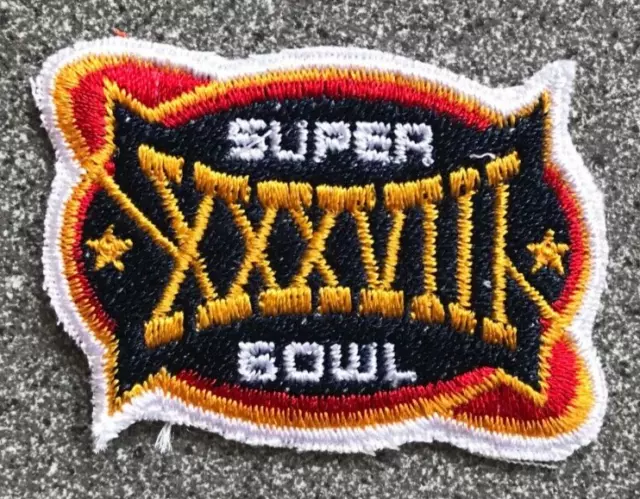 2004 Super Ciotola Xxxviii NFL Calcio 2.25 " Toppa Nuovo Inghilterra Patriots V