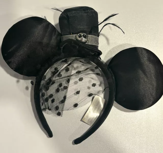 Disney Parks Nightmare Before Christmas Jack Skellington Top Hat Ears Headband