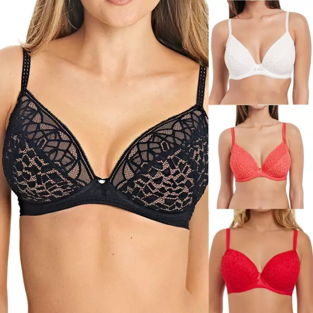 CHARNOS ROSALIND BRA Full Cup Underwired Lace Womens Lingerie 116501 $34.32  - PicClick