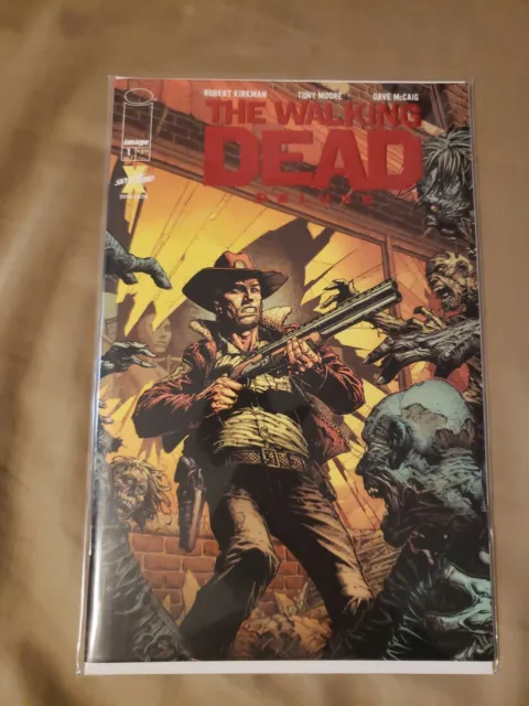 The Walking Dead Deluxe #1 RED FOIL Exclusive Skybound Variant Cover NM