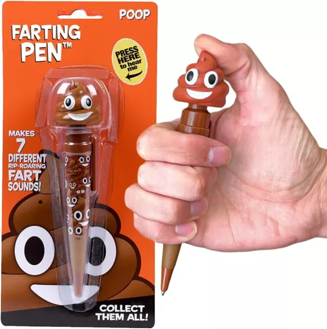 Farting Poop Pen - 7 Funny Sounds - Funny Poop Gifts, Great Kids Party Supplies