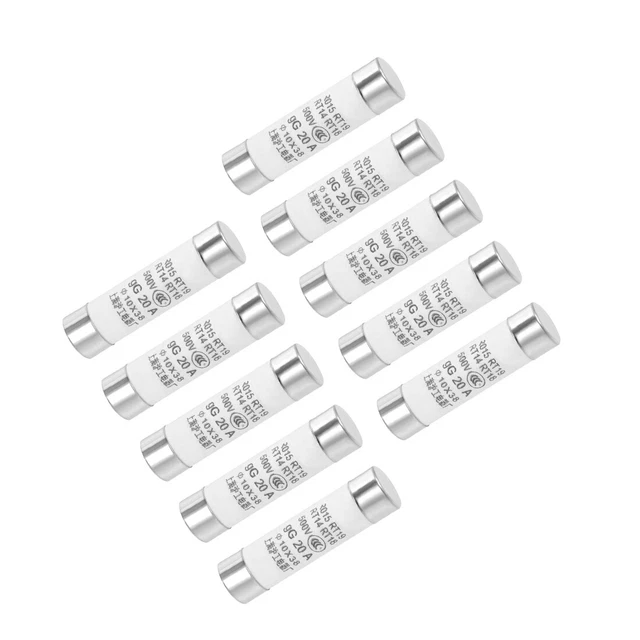Fusible Cartouche 20A 500V 10x38mm Rapide Amplificateur Voiture Céramique 10Pcs
