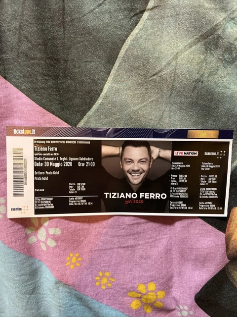 3 Biglietti Concerto Tiziano Ferro Prato Gold