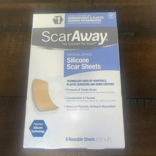 ScarAway Silicone Scar Sheets - 8 Count 02/25