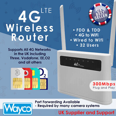4G WiFi Router Advanced 300Mbps Wireless & SIM Card UNLOCKED Port Forwarding